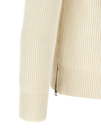Riviera Project Zip Sweater White