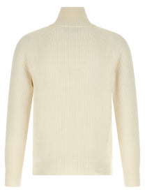 Riviera Project Zip Sweater White