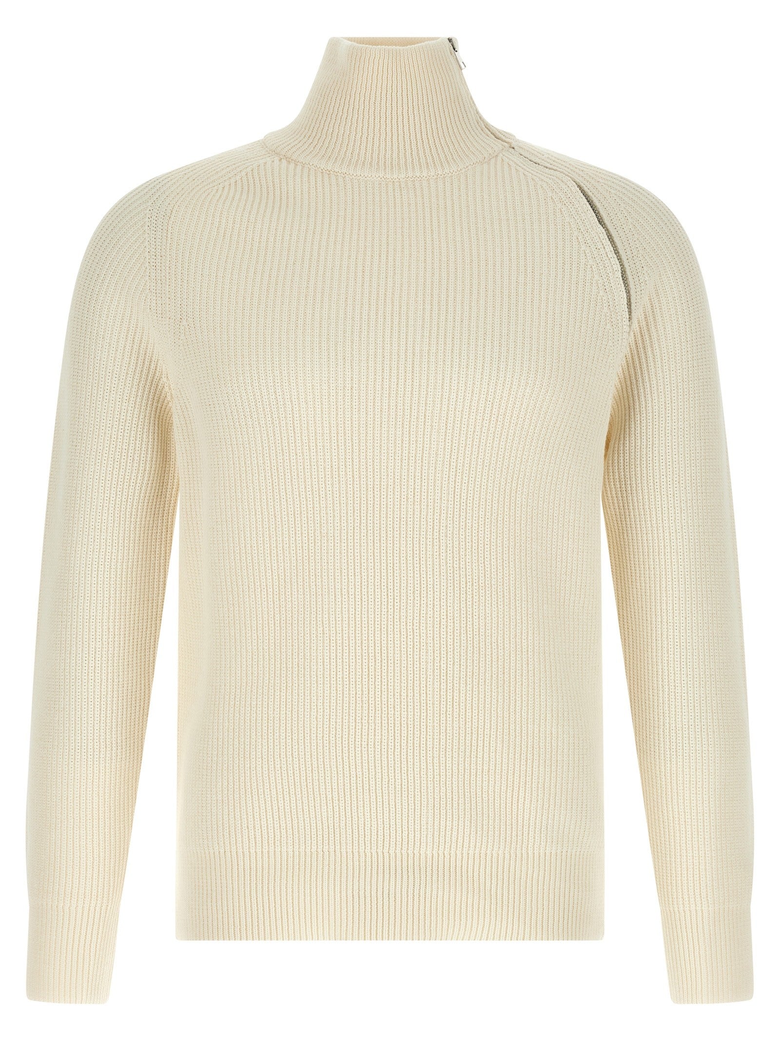 Riviera Project Zip Sweater White