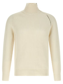 Riviera Project Zip Sweater White