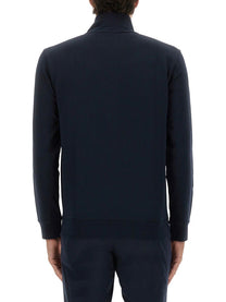 Boss Men's Zip Sweatshirt Blue
