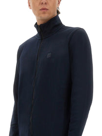 Boss Men's Zip Sweatshirt Blue