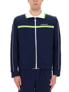 Casablanca Men's Zip Sweatshirt Blue, view 4