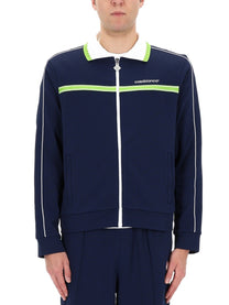 Casablanca Men's Zip Sweatshirt Blue