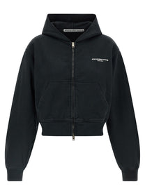 alexanderwang Zip up Hoodie Sweatshirt Black