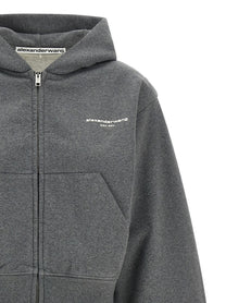 alexanderwang Zip up Hoodie Sweatshirt Grey