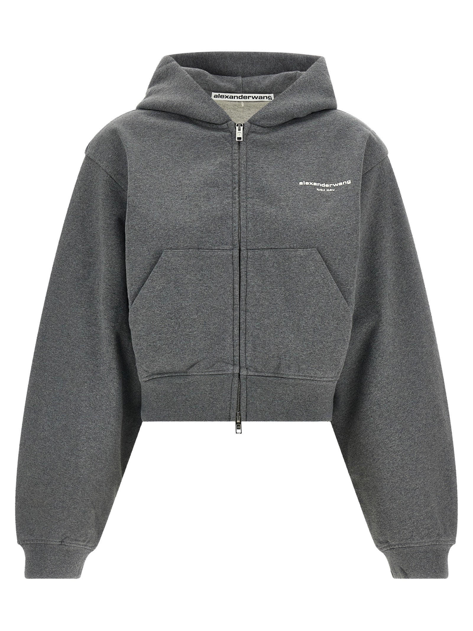 alexanderwang Zip up Hoodie Sweatshirt Grey