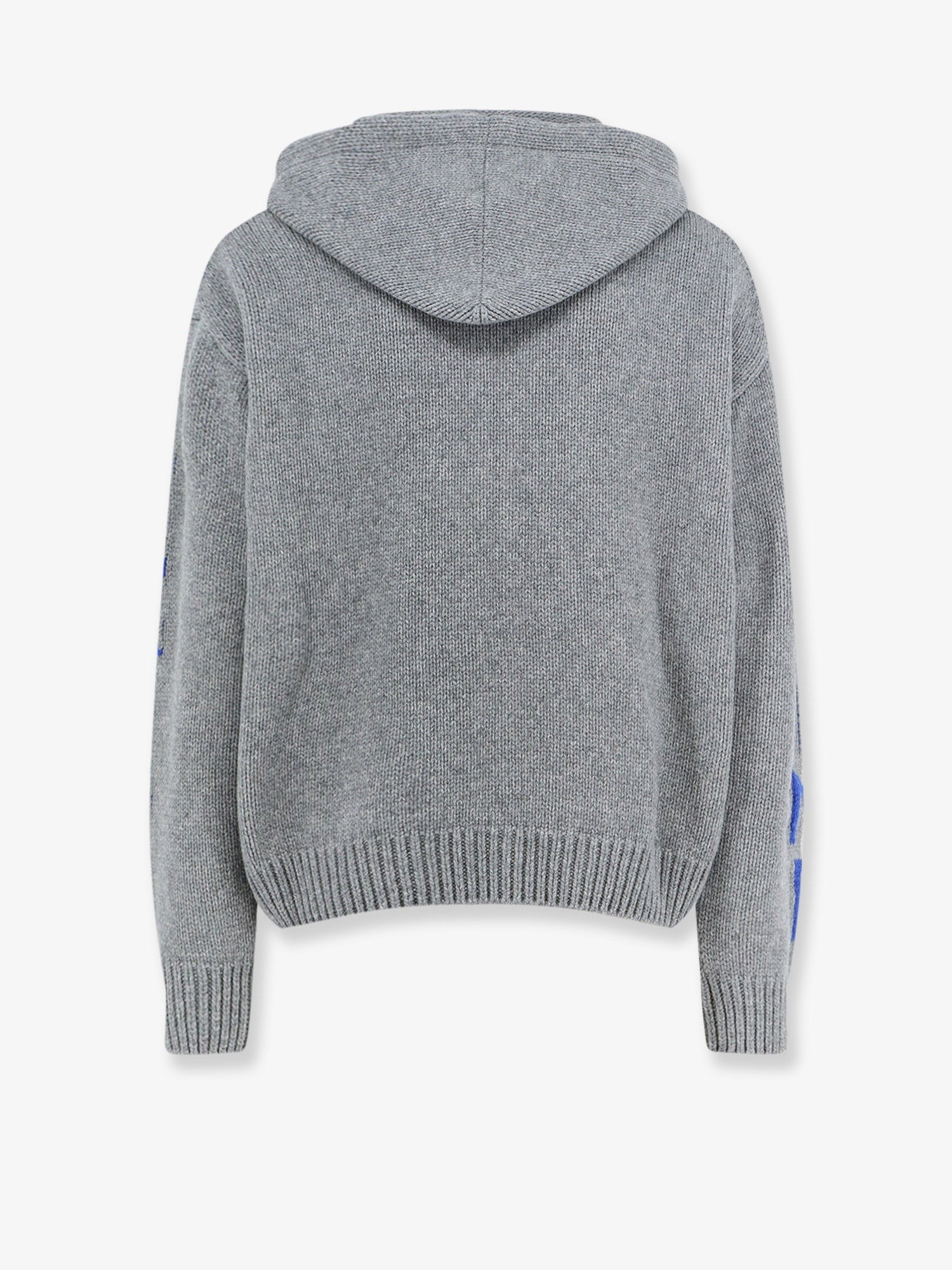 Celine Men's Zip up Virgin Wool Cardigan Grey