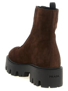 PRADA Zipped Ankle Boots Brown, view 3