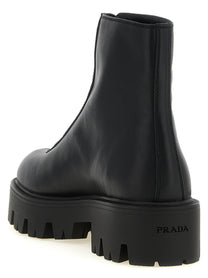 PRADA Zipped Ankle Boots Black