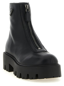 PRADA Zipped Ankle Boots Black