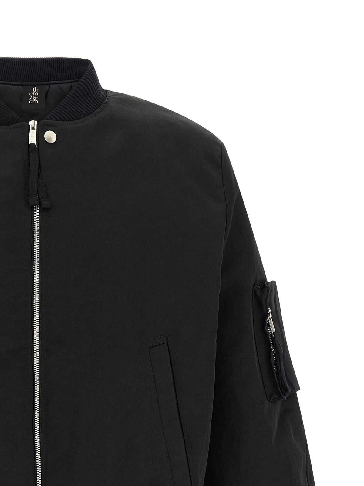 thom/krom Zipped Bomber Jacket Black, view 3