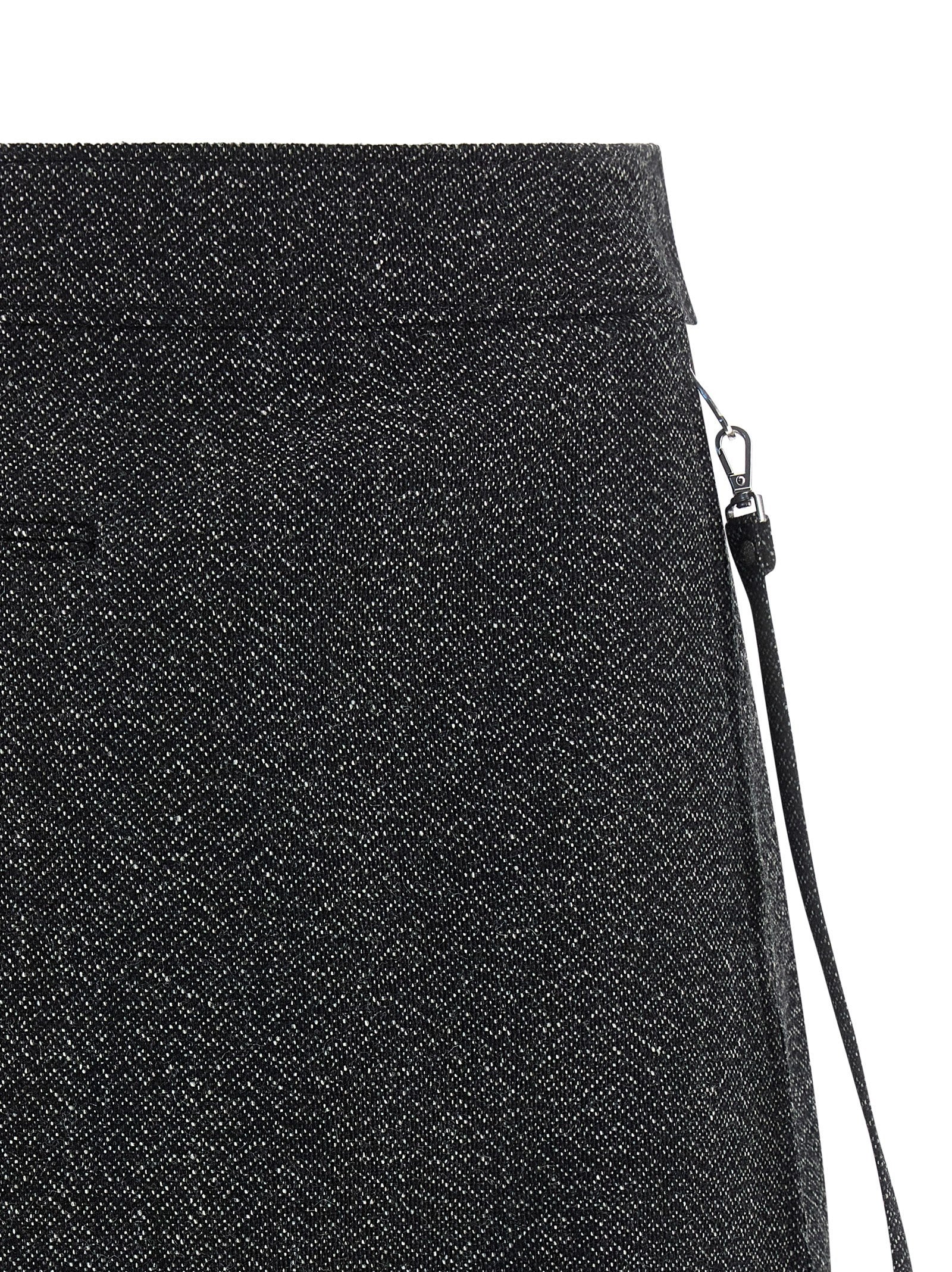 courrèges Zipped Caviar Mini Skirt Grey