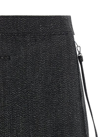 courrèges Zipped Caviar Mini Skirt Grey