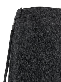 courrèges Zipped Caviar Mini Skirt Grey
