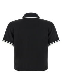 AMIRI Zipped Polo Shirt Black