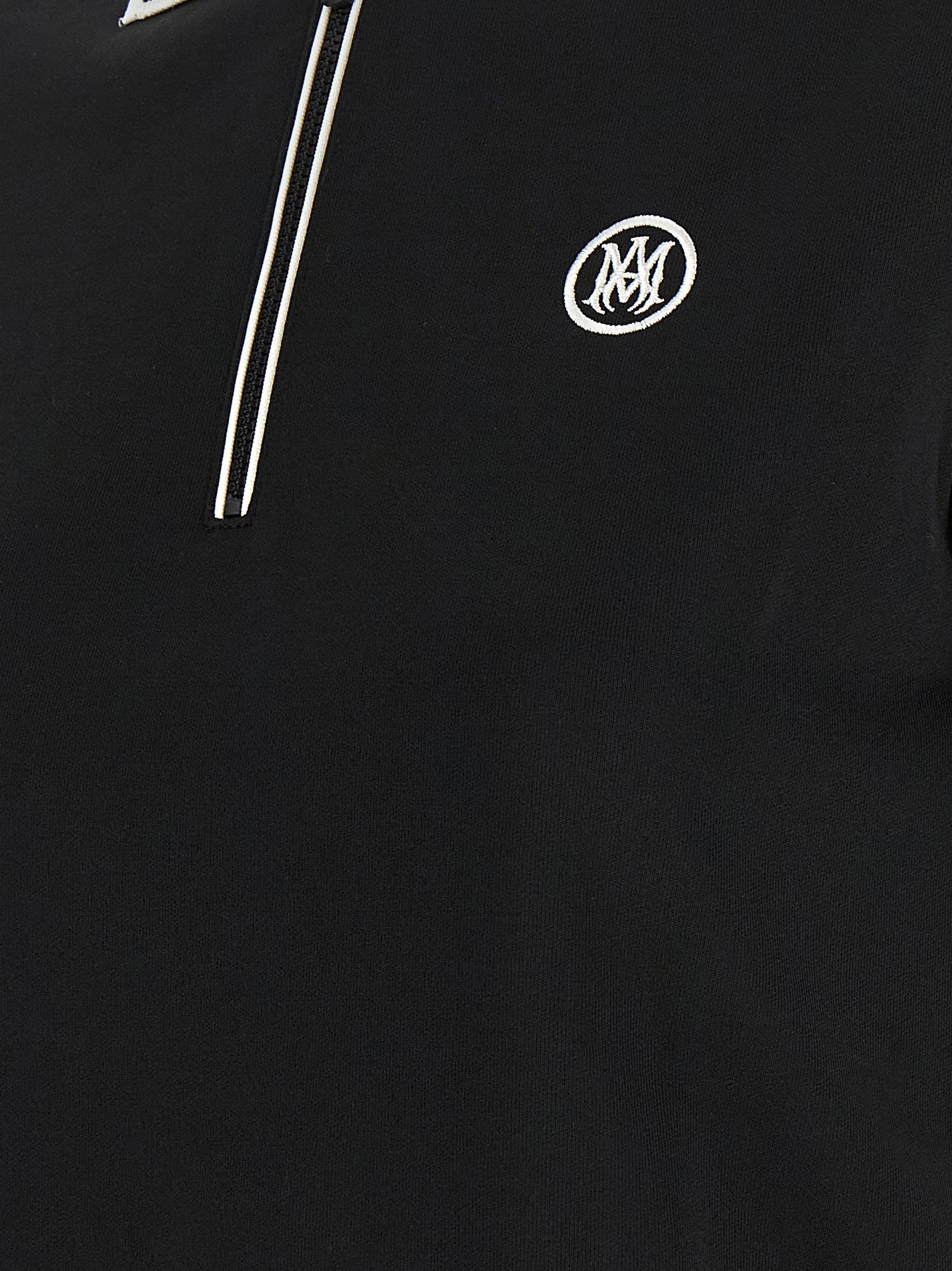 AMIRI Zipped Polo Shirt Black