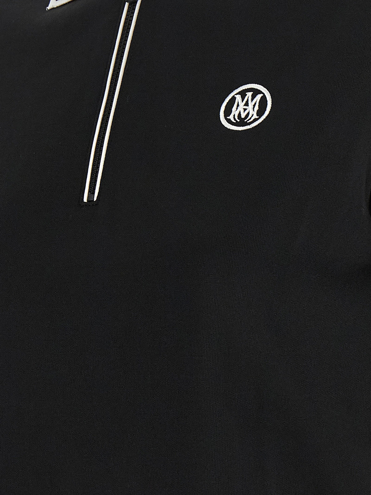 AMIRI Zipped Polo Shirt Black, view 4