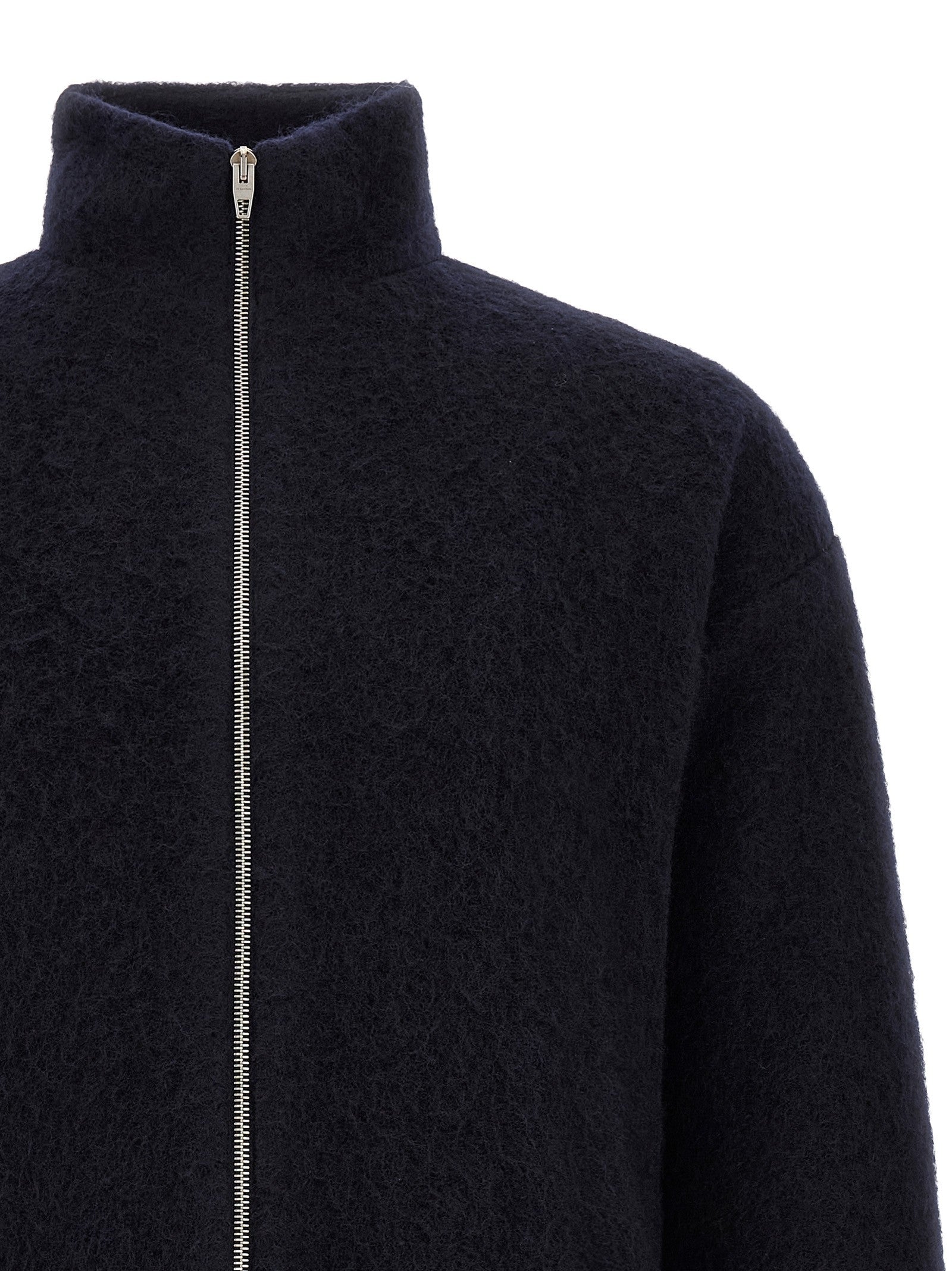 Jil Sander Zipped Sweatshirt Blue