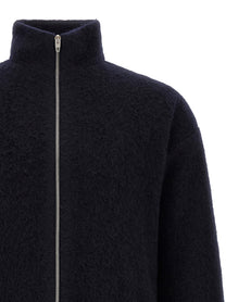 Jil Sander Zipped Sweatshirt Blue