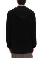 Rick Owens Men's Zipper Hooded Shirt Black, view 4