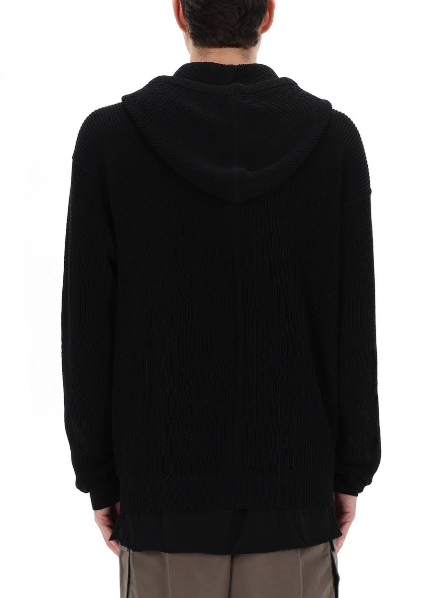 Rick Owens Men's Zipper Hooded Shirt Black