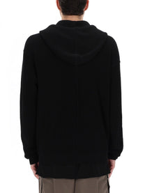 Rick Owens Men's Zipper Hooded Shirt Black