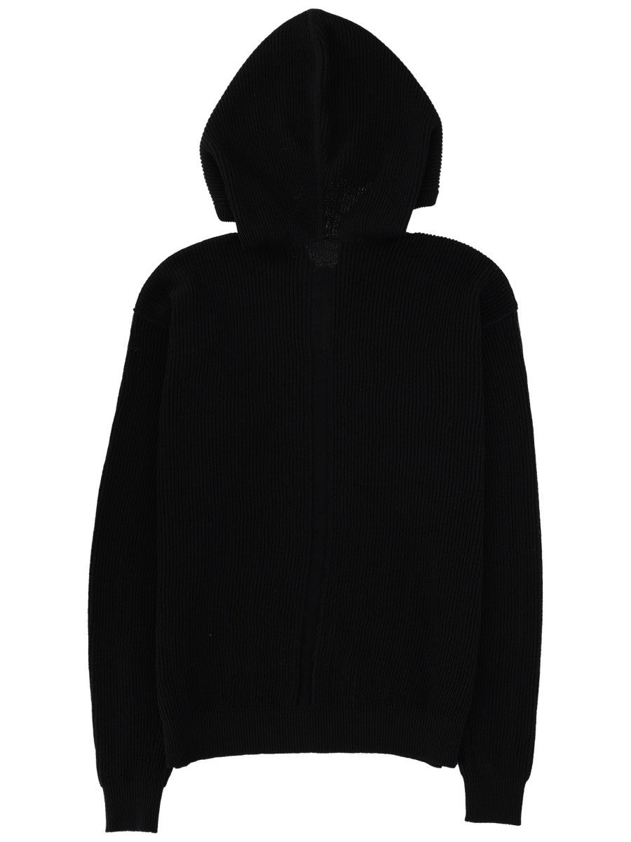 Rick Owens Men's Zipper Hooded Shirt Black