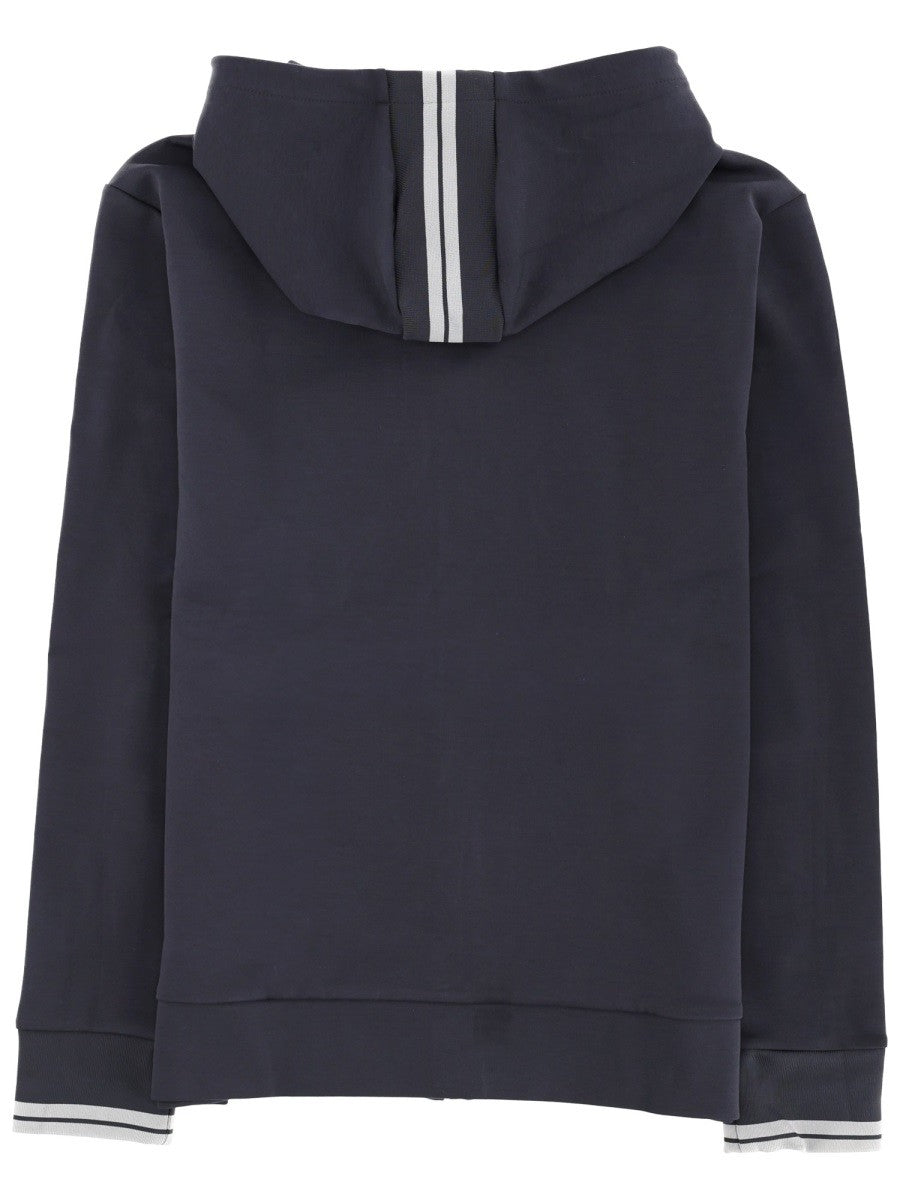 Boss Men's Zipper Hoodie Blue