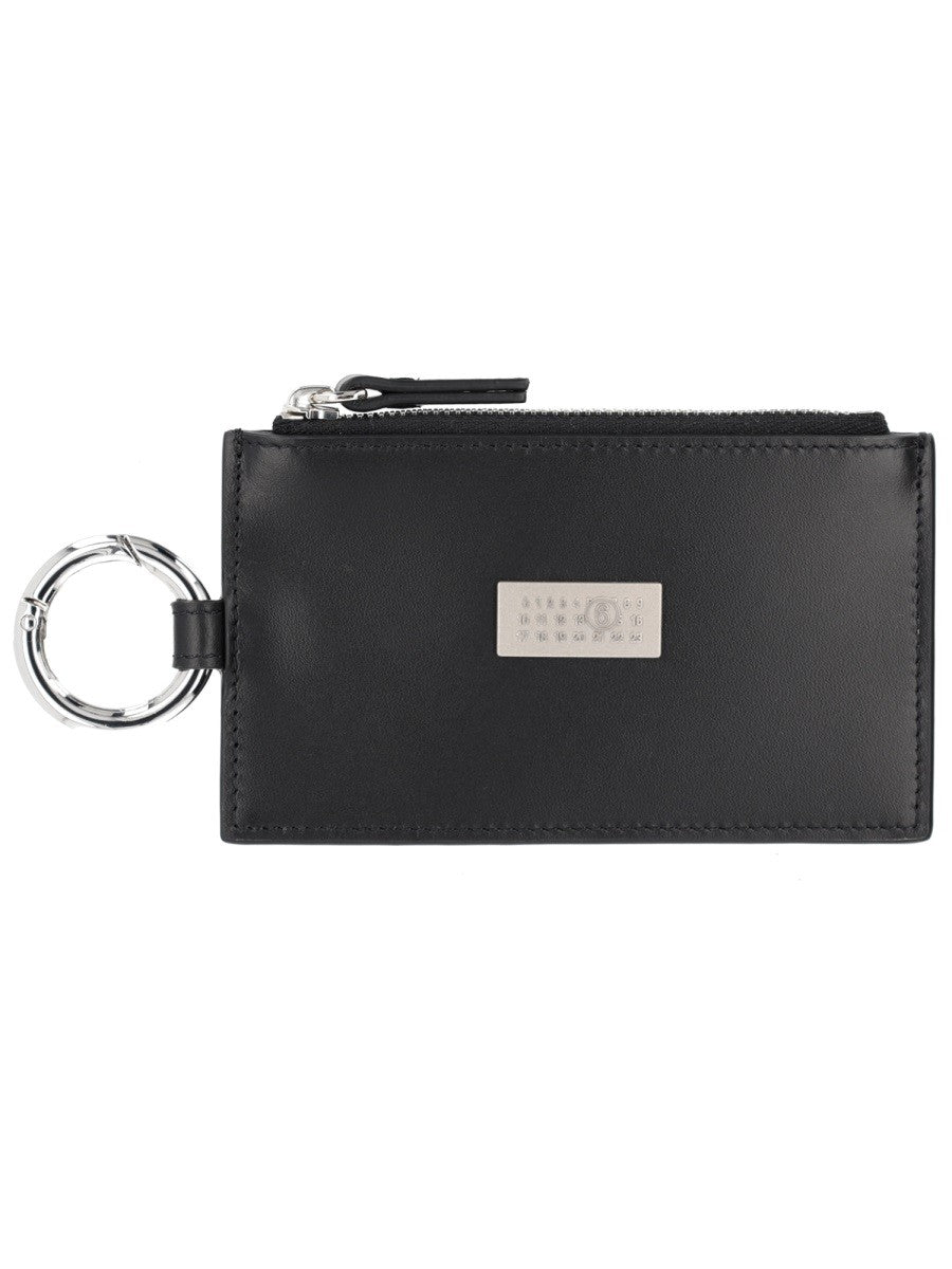 MM6 Maison Margiela Unisex Zippered Card Holder Black