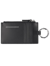 MM6 Maison Margiela Unisex Zippered Card Holder Black