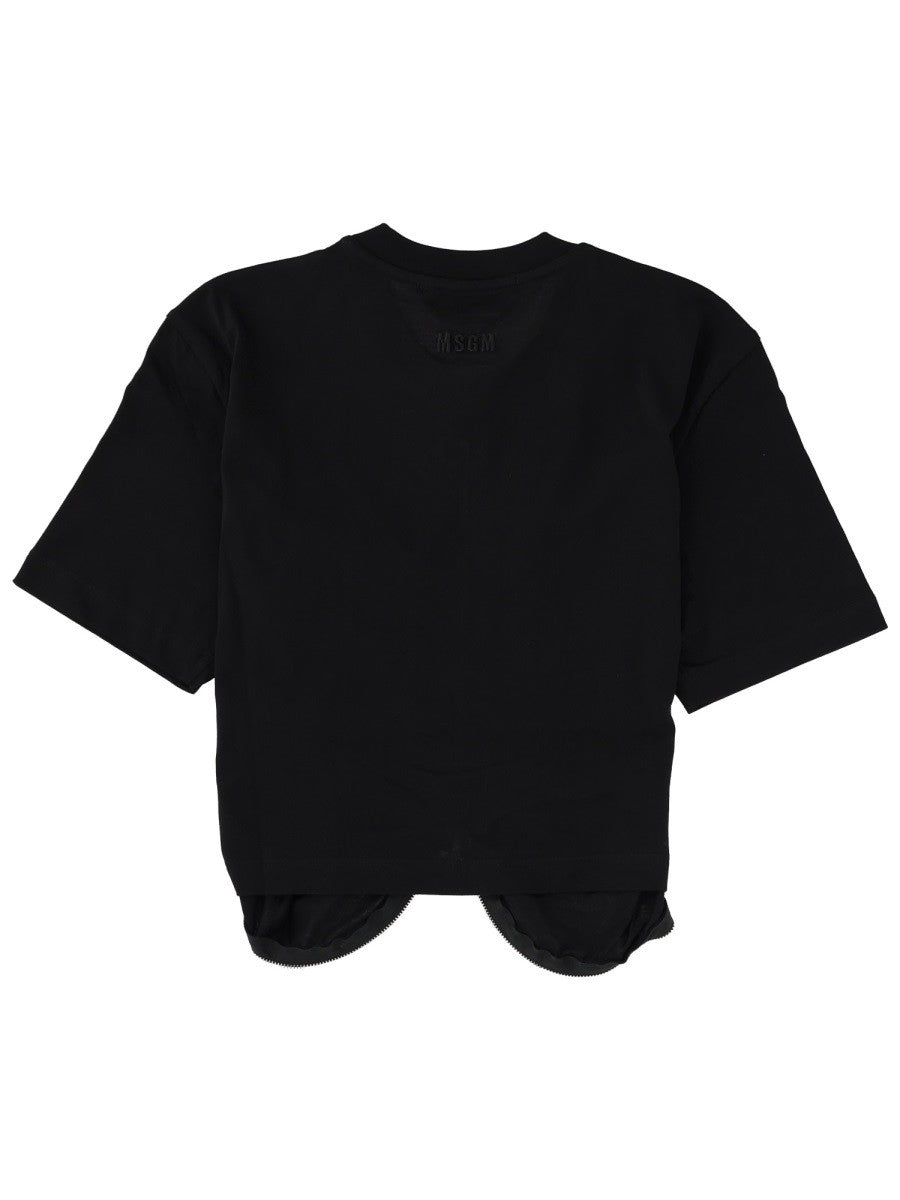 MSGM Women's Zippered Shirt Black, view 2