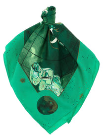 Diane Von Furstenberg Zodiac Flag Scarf Green