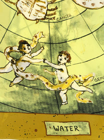 Diane Von Furstenberg Zodiac Flag Scarf Yellow