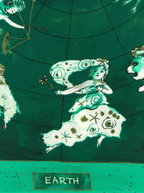 Diane Von Furstenberg Zodiac Flag Scarf Green