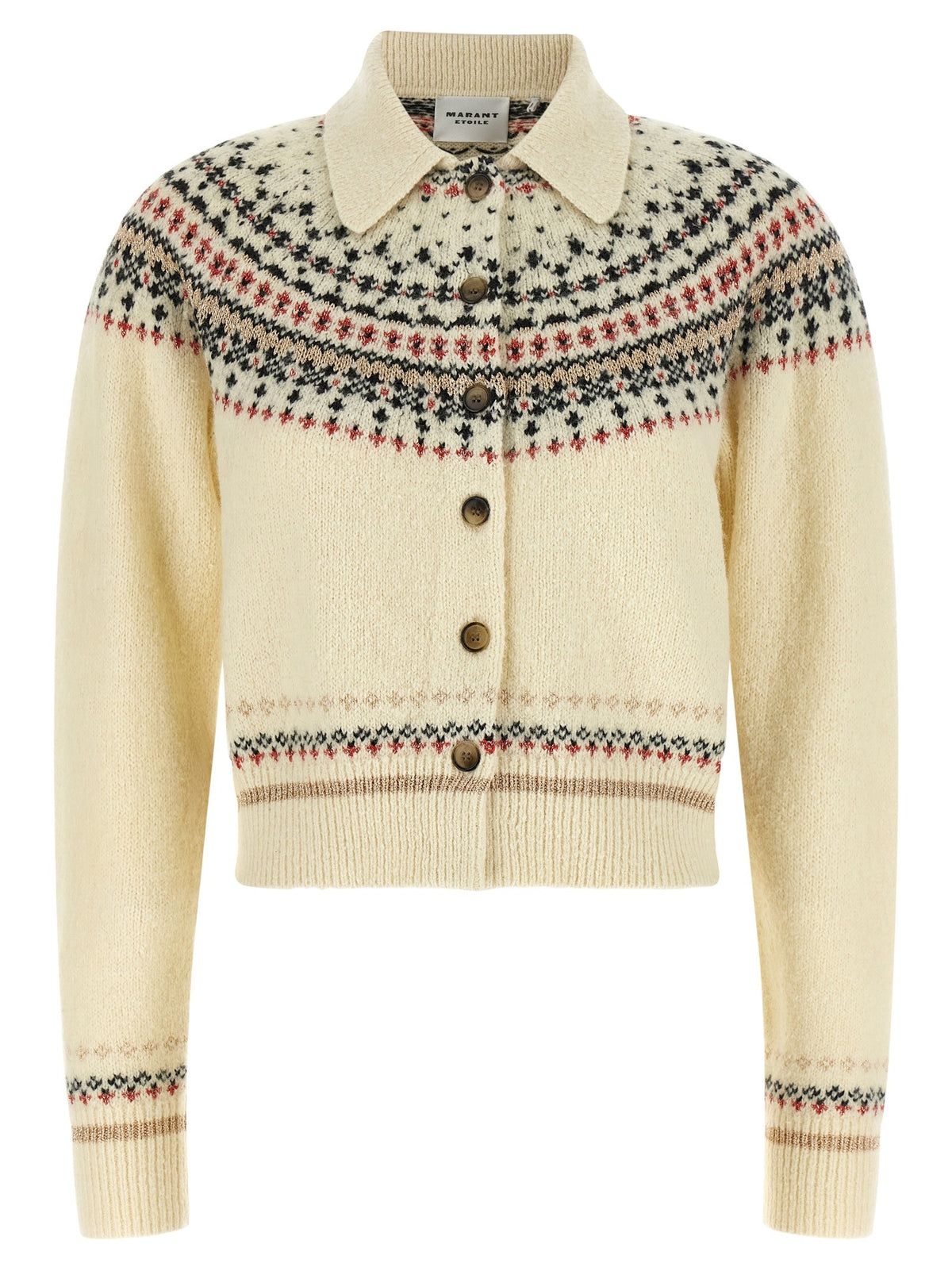 Isabel Marant Étoile Zoe Cropped Cardigan White