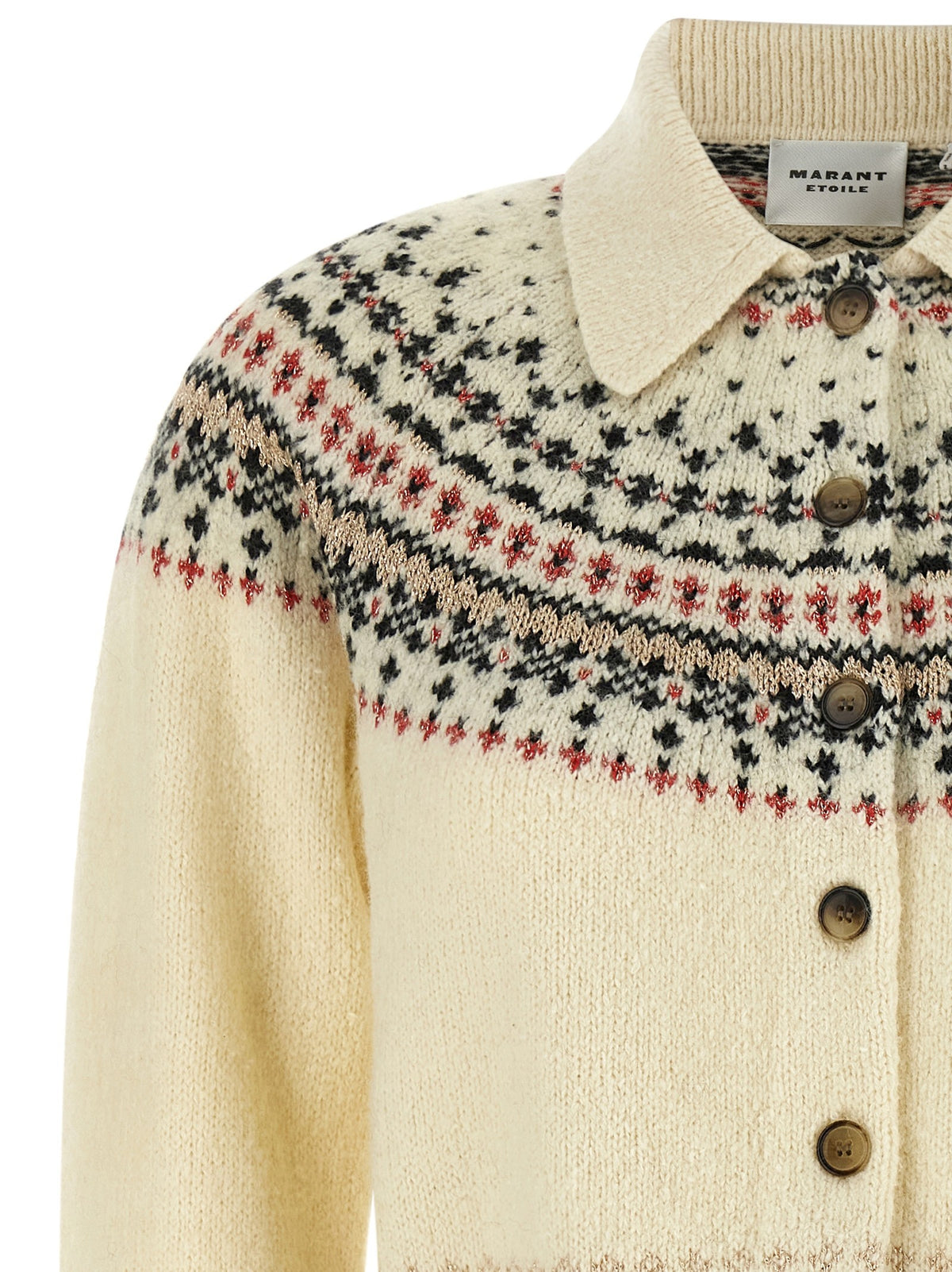 Isabel Marant Étoile Zoe Cropped Cardigan White