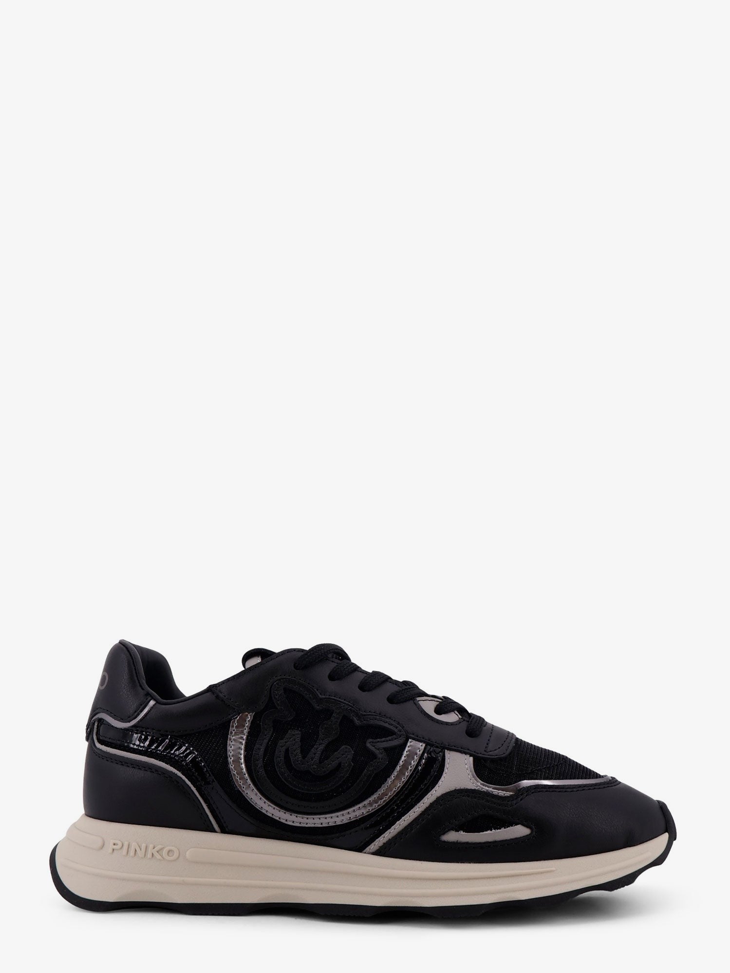 Pinko Women's Zoe Leather Sneakers Black Pinko