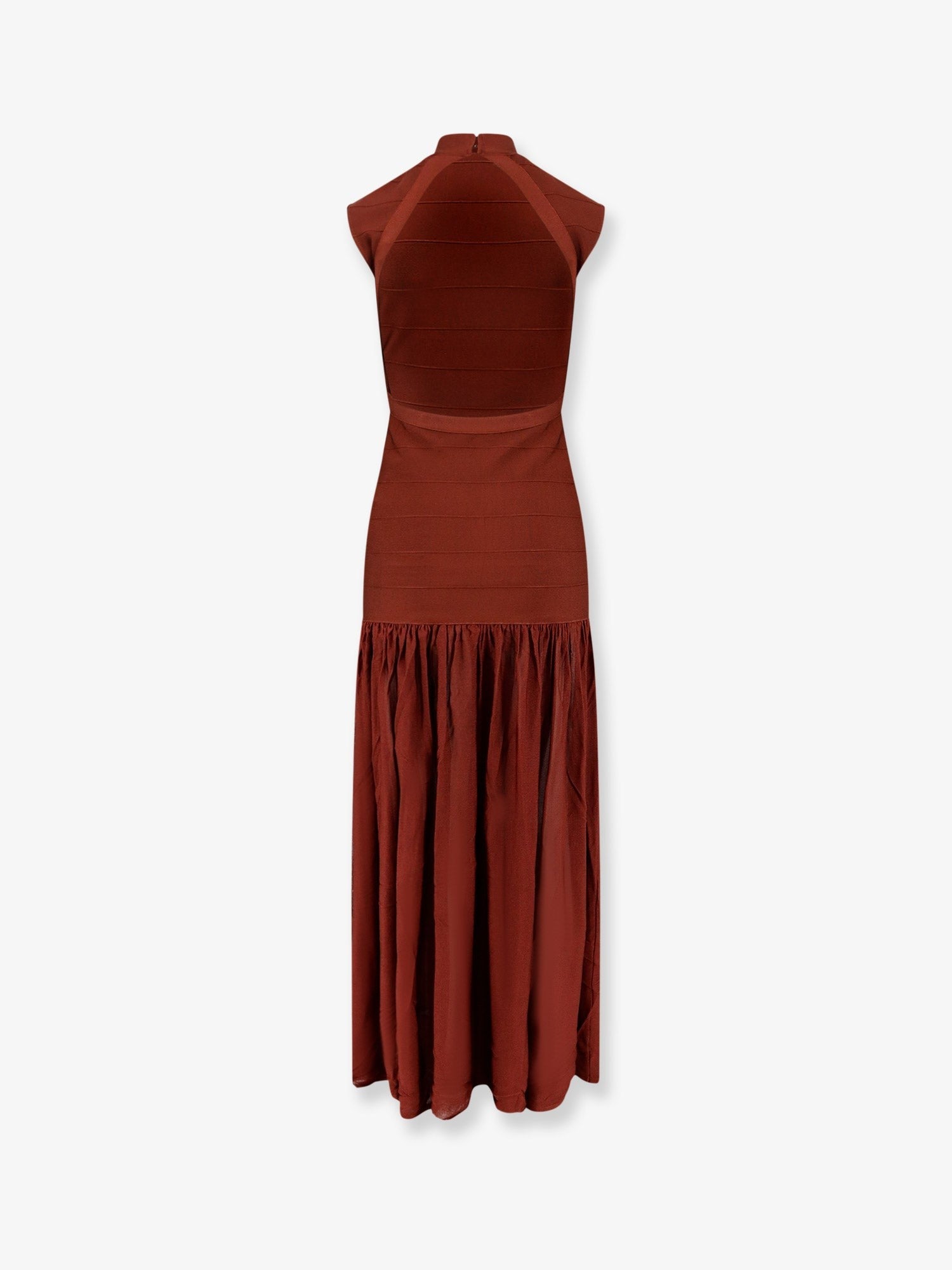 Retrofete Women's Zosima Long Viscose Dress Cigar