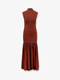 Retrofete Women's Zosima Long Viscose Dress Cigar