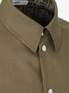 Fendi Men's Zucca Green FF Jacquard Nylon Blouson Brown